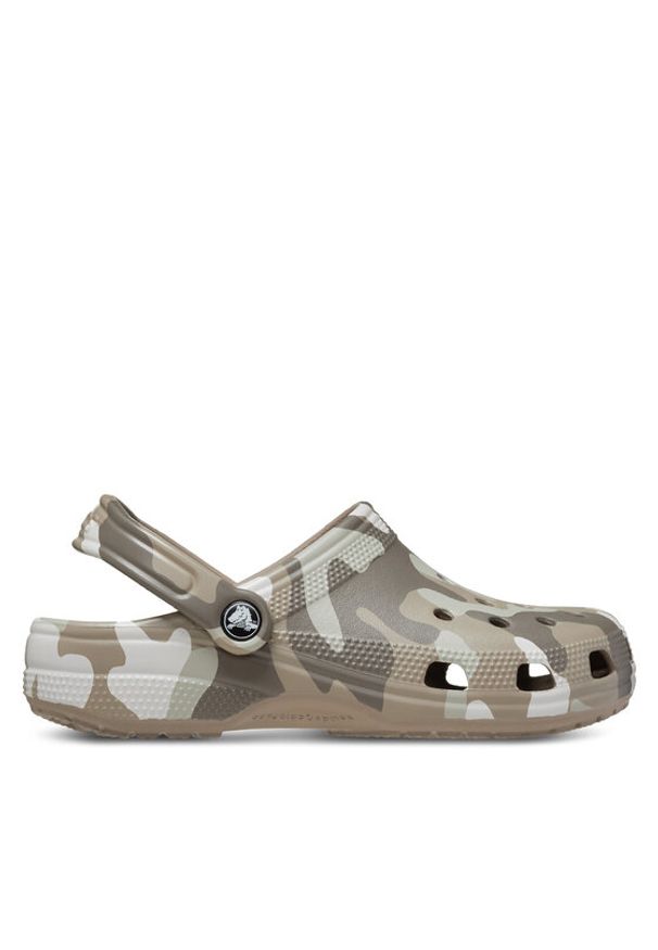 Crocs Klapki Classic Printed Camo Clog 206454 Beżowy. Kolor: beżowy