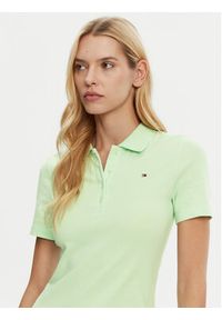 TOMMY HILFIGER - Tommy Hilfiger Sukienka codzienna WW0WW43228 Zielony Slim Fit. Okazja: na co dzień. Kolor: zielony. Materiał: bawełna. Typ sukienki: proste. Styl: casual #4