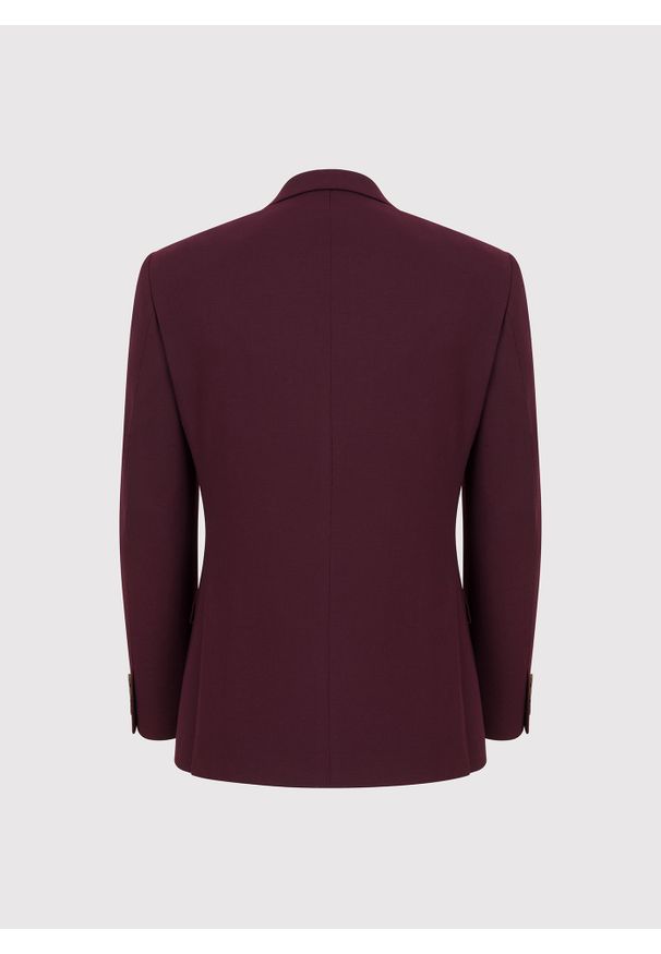 Pako Lorente - PAKO LORENTE – Bordowa marynarka garniturowa. Okazja: na wesele, na co dzień, na ślub cywilny. Kolor: czerwony. Materiał: poliester, wiskoza, elastan. Styl: casual