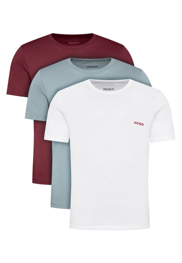 Hugo - HUGO Komplet 3 t-shirtów 50532811 Kolorowy Regular Fit. Materiał: bawełna. Wzór: kolorowy