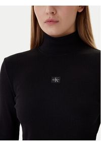 Calvin Klein Jeans Sukienka codzienna LV047E204G Czarny Slim Fit. Okazja: na co dzień. Kolor: czarny. Materiał: bawełna. Typ sukienki: proste. Styl: casual #4