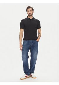 Lindbergh Polo 30-404020 Czarny Relaxed Fit. Typ kołnierza: polo. Kolor: czarny. Materiał: bawełna #3