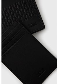 BOSS - Boss Portfel i etui na karty skórzane 50463525 męski kolor czarny. Kolor: czarny. Materiał: skóra #4