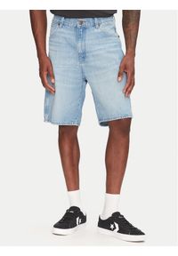 Wrangler Szorty jeansowe Frontier 112362492 Niebieski Relaxed Fit. Kolor: niebieski. Materiał: bawełna