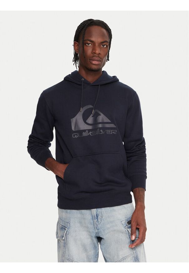 Quiksilver Bluza Comp Logo EQYFT05053 Granatowy Regular Fit. Kolor: niebieski. Materiał: syntetyk, bawełna