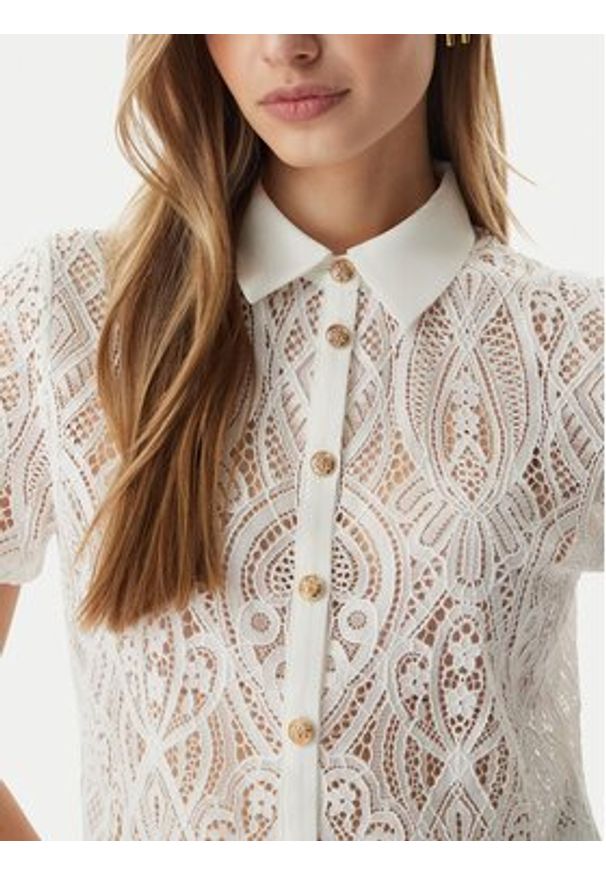 Morgan Koszula 261-DLILA Biały Regular Fit. Kolor: biały. Materiał: syntetyk, bawełna