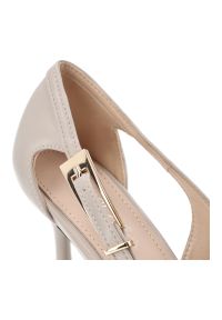 Czółenka damskie Vinceza, cholewka ze skóry ekologicznej o gładkim wykończeniu elegancki fason z wycięciem po boku, szare, 62288. Kolor: szary. Materiał: skóra ekologiczna. Szerokość cholewki: normalna. Wzór: gładki. Styl: elegancki #3