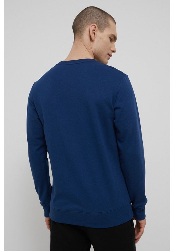 Calvin Klein Underwear bluza męska kolor granatowy z nadrukiem. Okazja: na co dzień. Kolor: niebieski. Materiał: poliester, tkanina. Wzór: nadruk. Styl: casual