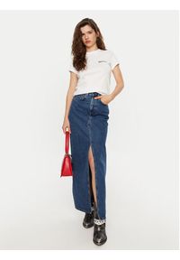 Karl Lagerfeld Jeans T-Shirt A1W17004 Biały Slim Fit. Kolor: biały. Materiał: bawełna