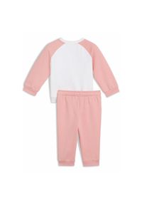 Puma - Zestaw dla małych dzieci Minicats Essentials z raglanową bluzą PUMA Pink Fruit. Kolor: różowy. Materiał: guma, prążkowany. Wzór: nadruk
