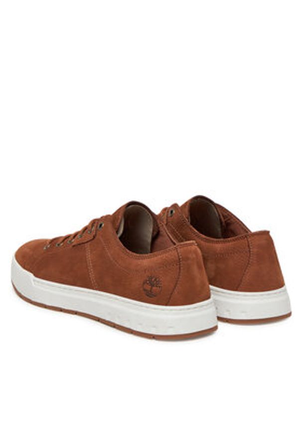 Timberland Sneakersy Maple Grove Low Lace TB0A6A2DEM71 Brązowy. Kolor: brązowy. Materiał: nubuk, skóra