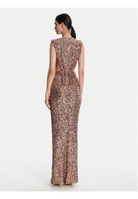Elisabetta Franchi Sukienka wieczorowa ABR4852E2 181 Brązowy Regular Fit. Kolor: brązowy. Materiał: syntetyk. Styl: wizytowy #7