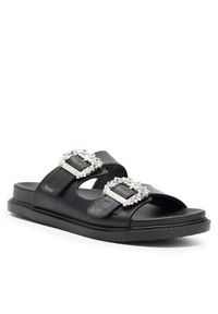 DeeZee Klapki ARABELLA KL-E566-40 Czarny. Kolor: czarny. Materiał: skóra #1