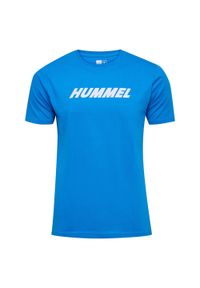 Koszulka z logo Hummel Elemental. Kolor: niebieski. Sport: piłka nożna #1