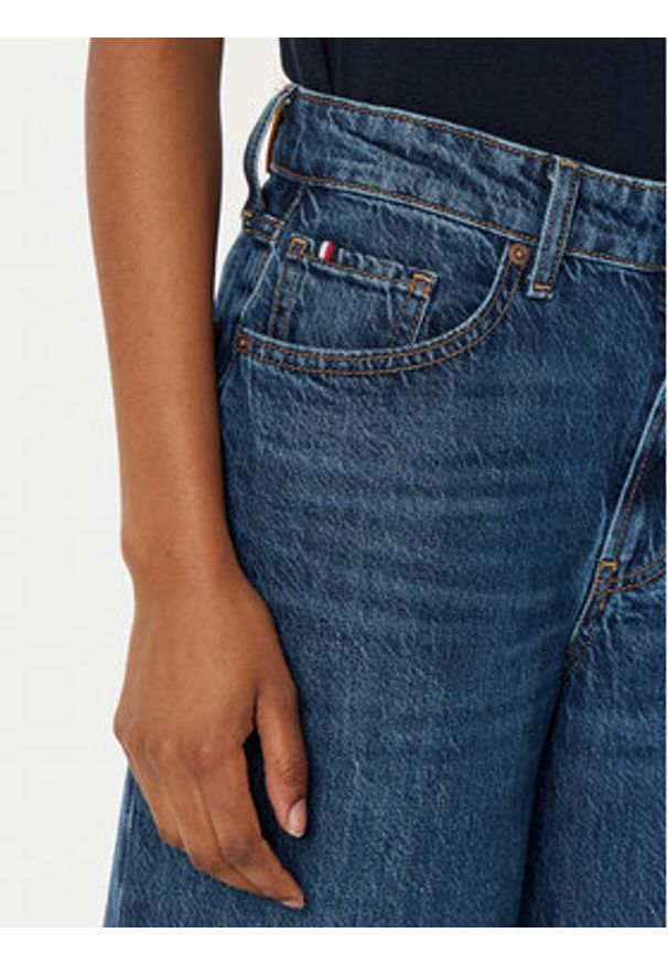TOMMY HILFIGER - Tommy Hilfiger Jeansy WW0WW43712 Granatowy Wide Leg. Kolor: niebieski