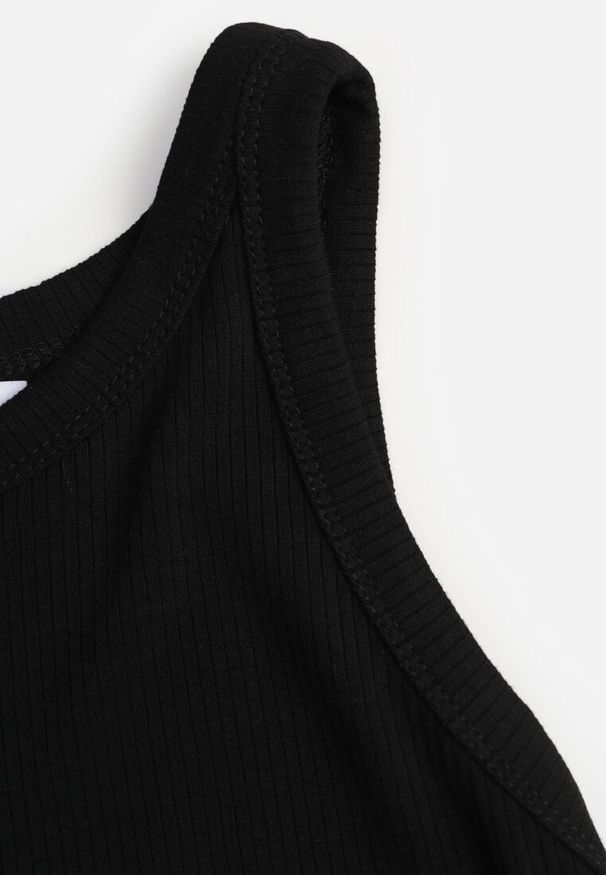 Renee - Czarny Top na Ramiączkach Basic Prążkowany Zitira. Okazja: na co dzień. Kolor: czarny. Materiał: prążkowany. Długość rękawa: na ramiączkach. Styl: casual