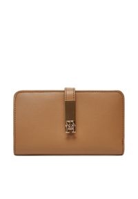 TOMMY HILFIGER - Tommy Hilfiger Mały Portfel Damski Th Heritage Med Wallet AW0AW17262 Brązowy. Kolor: brązowy. Materiał: skóra