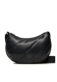 Calvin Klein Jeans Torebka Quilted Crescent Cb Bag24 K60K612370 Czarny. Kolor: czarny. Materiał: skórzane