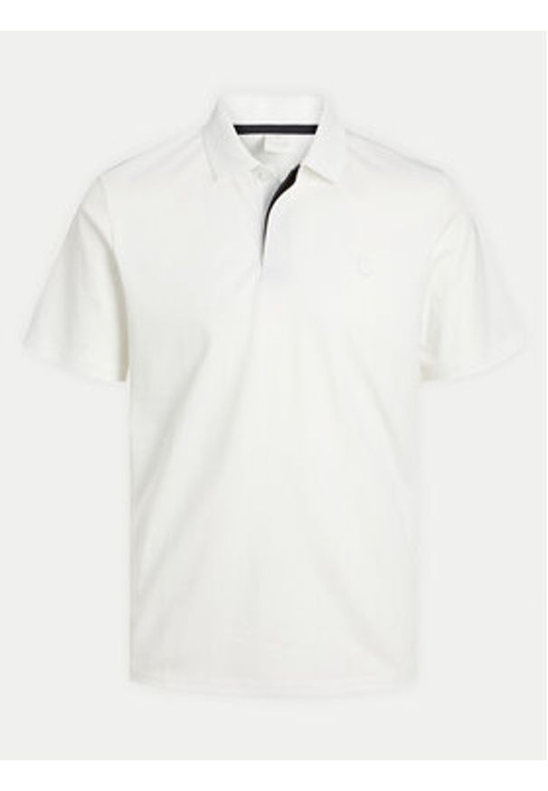 Jack & Jones Polo Crodney 12251180 Biały Regular Fit. Typ kołnierza: polo. Kolor: biały. Materiał: syntetyk, bawełna