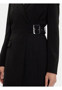 Karl Lagerfeld - KARL LAGERFELD Sukienka koktajlowa A4W13023 Czarny Slim Fit. Typ kołnierza: dekolt w karo. Kolor: czarny. Materiał: lyocell. Styl: wizytowy