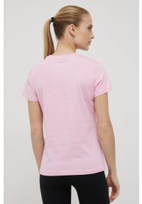 Helly Hansen t-shirt bawełniany kolor różowy. Okazja: na co dzień. Kolor: różowy. Materiał: bawełna. Wzór: nadruk. Styl: casual #3