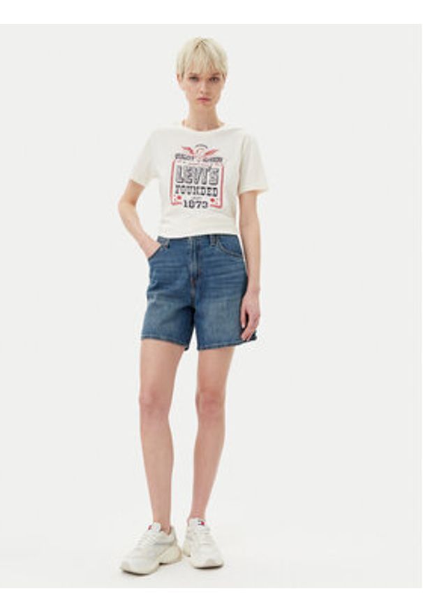 Levi's® T-Shirt A8802-0041 Biały Standard Fit. Kolor: biały. Materiał: bawełna