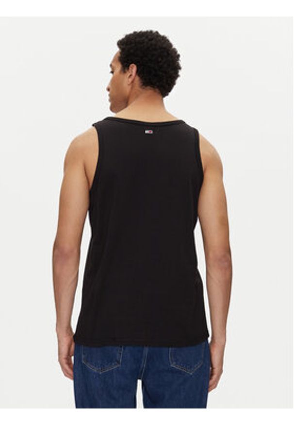 Tommy Jeans Tank top Entry Graphic DM0DM20790 Czarny Slim Fit. Kolor: czarny. Materiał: bawełna