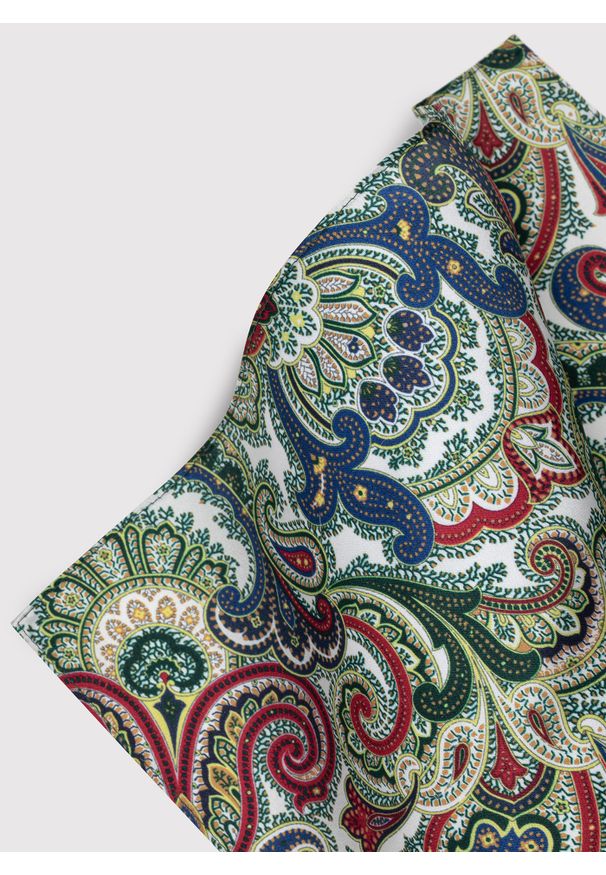 Pako Lorente - PAKO LORENTE – Jedwabna poszetka męska z wzorem paisley. Materiał: jedwab. Wzór: paisley