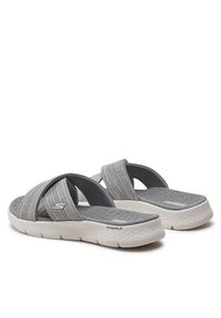 skechers - Skechers Klapki Go Walk Flex Sandal-Impressed 141420/GRY Szary. Kolor: szary. Materiał: materiał
