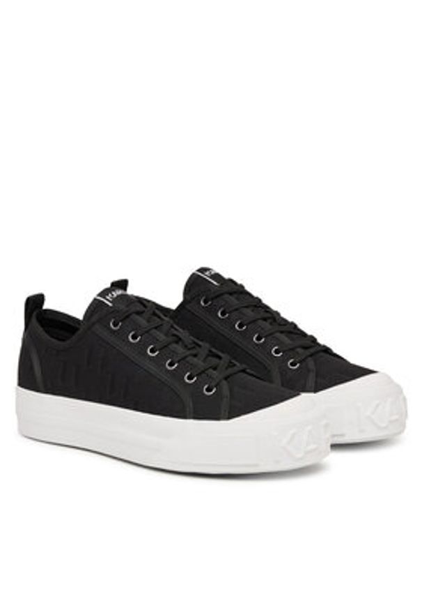 Karl Lagerfeld - KARL LAGERFELD Trampki Kampus Max V KL50526 Czarny. Kolor: czarny. Materiał: materiał