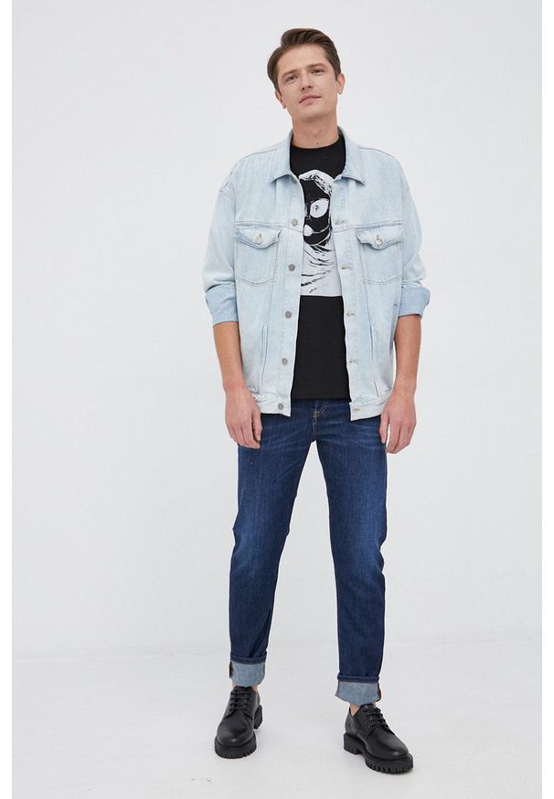 Diesel - Jeansy Fining. Kolor: niebieski