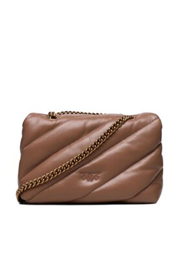 Pinko - PINKO Torebka Love Mini Puff Cl AI 23-24 PLTT 100039 A0F2 Beżowy. Kolor: beżowy. Materiał: skórzane