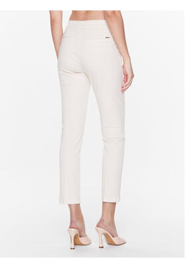 Liu Jo Spodnie materiałowe WA3236 T9257 Écru Slim Fit. Materiał: bawełna, materiał