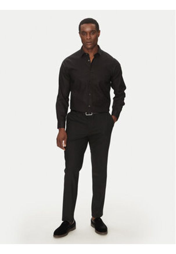 Armani Exchange Koszula XM000431 AF13131 FC041 Czarny Regular Fit. Kolor: czarny. Materiał: bawełna