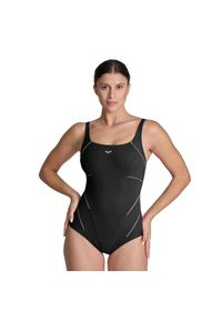 Damski kostium kąpielowy 1-częściowy Arena. Kolor: czarny, wielokolorowy, biały #1