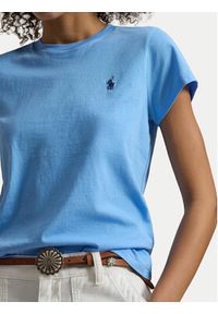 Polo Ralph Lauren T-Shirt 211B14605005 Błękitny Classic Fit. Typ kołnierza: polo. Kolor: niebieski. Materiał: bawełna #5