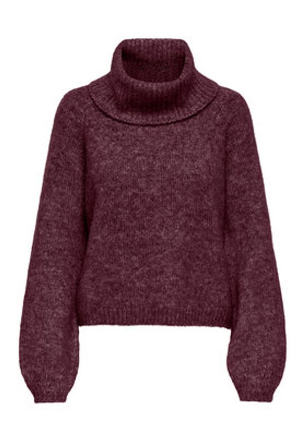 only - ONLY Golf Gila 15358571 Fioletowy Regular Fit. Typ kołnierza: golf. Kolor: fioletowy. Materiał: syntetyk