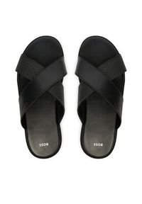 BOSS Klapki Darrel 50563155 Czarny. Kolor: czarny. Materiał: skóra #5