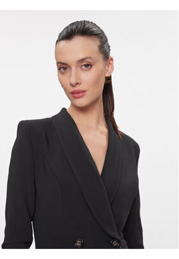 Elisabetta Franchi Sukienka koktajlowa AB-562-41E2-V500 Czarny Regular Fit. Kolor: czarny. Materiał: syntetyk. Styl: wizytowy