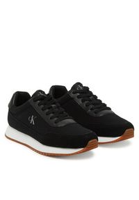 Calvin Klein Jeans Sneakersy Retro Runner Low Laceup Canvas YW0YW01888 Czarny. Kolor: czarny. Materiał: materiał