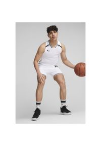 Puma - Męska koszulka do koszykówki Hoops Team PUMA White. Kolor: biały