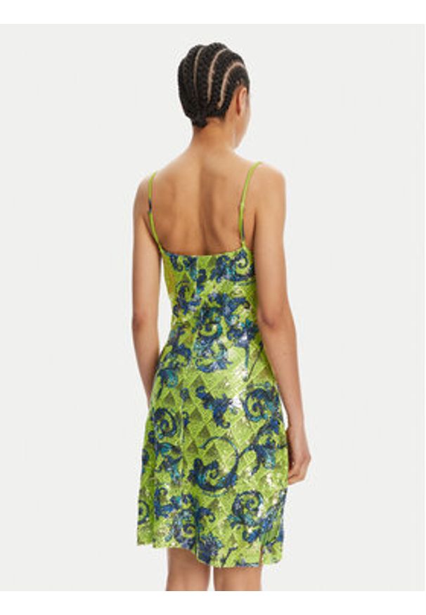 Versace Jeans Couture Sukienka koktajlowa 78HAO9B6 Zielony Slim Fit. Kolor: zielony. Materiał: syntetyk. Styl: wizytowy