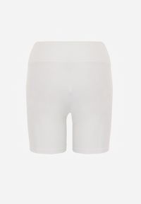 Renee - Białe Szorty Kolarki High Waist Marerila. Okazja: na co dzień. Stan: podwyższony. Kolor: biały. Długość: krótkie. Styl: sportowy, casual #7