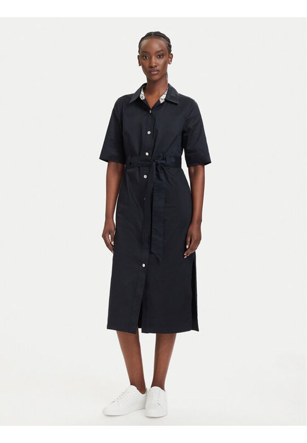 Barbour Sukienka koszulowa Sloane LDR0981NY99 Granatowy Regular Fit. Kolor: niebieski. Materiał: bawełna. Typ sukienki: koszulowe