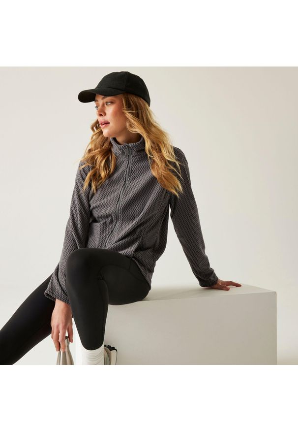 Regatta - Polar damski rozsuwany Heidy. Kolor: szary. Materiał: polar. Sport: turystyka piesza