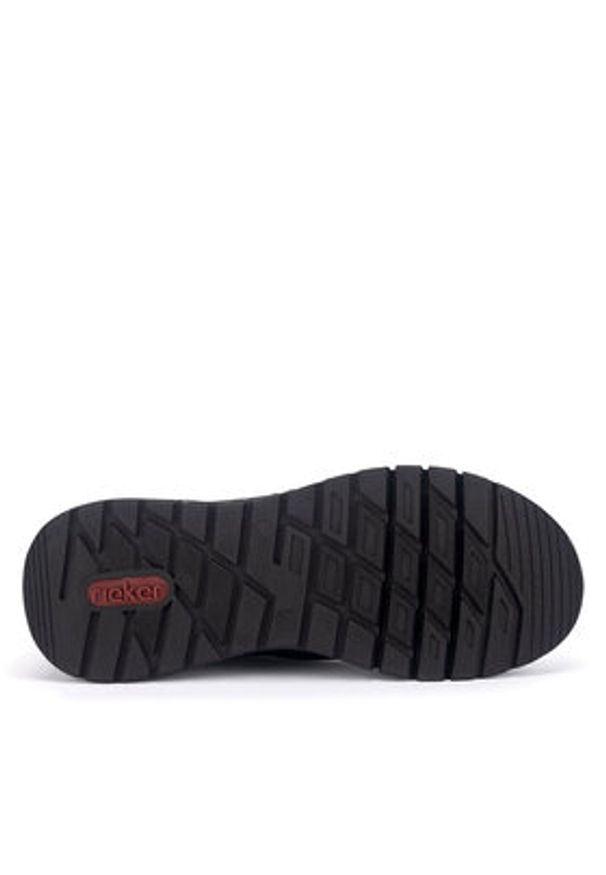 Rieker Półbuty M4953-00 Czarny. Kolor: czarny. Materiał: materiał