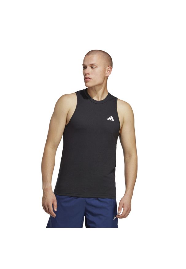 Adidas - Koszulka fitness męska ADIDAS bez rękawów. Materiał: materiał, skóra, poliester. Długość rękawa: bez rękawów