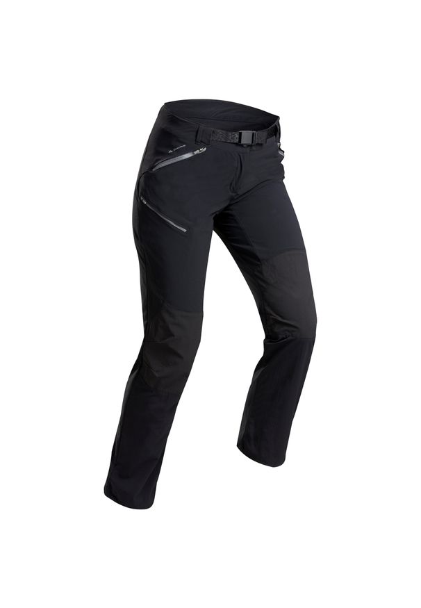 quechua - Spodnie turystyczne damskie Quechua MH500. Kolor: czarny. Materiał: elastan, poliamid, materiał