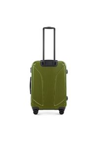 Wittchen - Średnia walizka z polikarbonu żłobiona. Kolor: zielony. Materiał: guma #6