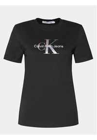Calvin Klein Jeans T-Shirt Diffused Monologo J20J223264 Czarny Regular Fit. Kolor: czarny. Materiał: bawełna #3